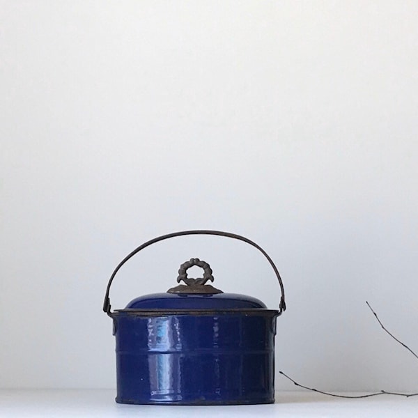 Antique Enamel Pots Etsy