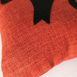 Halloween Pillow Boo Black Crow / Decorative Fall Accent Pillow image 9
