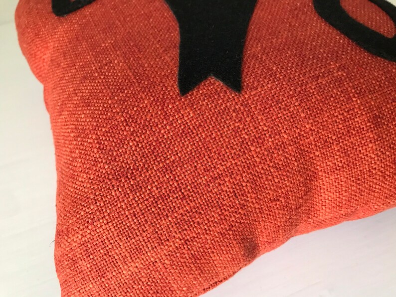 Halloween Pillow Boo Black Crow / Decorative Fall Accent Pillow image 9