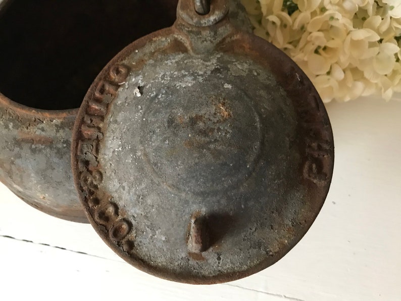 Vintage Cast Iron Kettle Antique Black Kettle Wood Stove Etsy