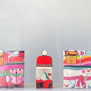 Vintage Christmas Gift Boxes 1960s Mid Century Christmas Gift Wrap New Old Stock