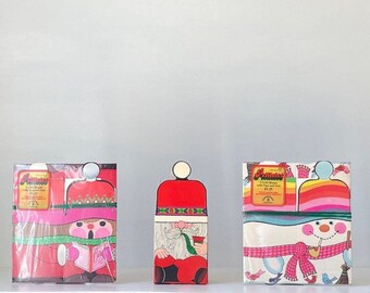 Vintage Christmas Gift Boxes 1960s Mid Century Christmas Gift Wrap New Old Stock