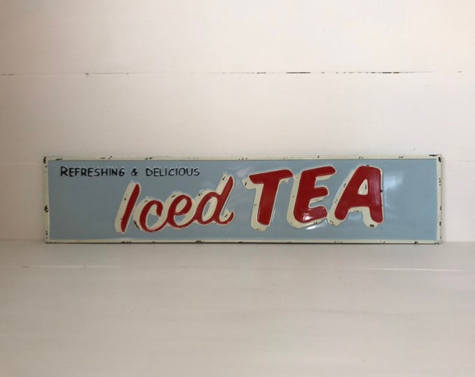 Retro Ice Tea Sign Metal - Etsy