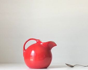 Vintage Red Hall Pottery Pitcher l  Country Farmhouse Kitchen