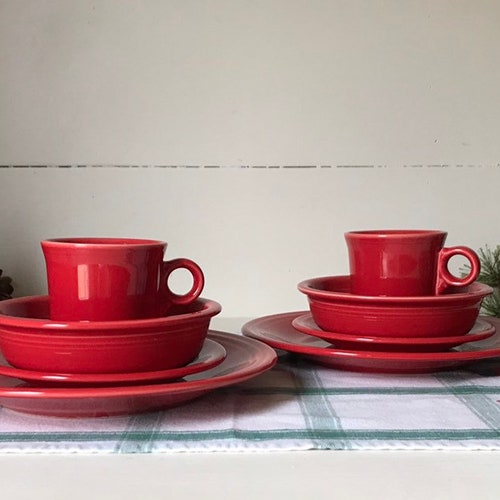 Fiestaware Dishes Red - Place Setting shops for 2