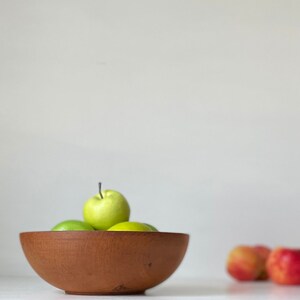 Vintage Wooden Bowl Mid Century Modern Farmhouse