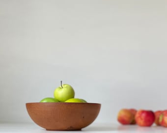 Vintage Wooden Bowl Mid Century Modern Farmhouse