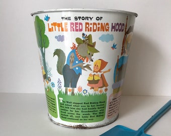 Vintage Childs Beach Bucket - Little Red Riding Hood