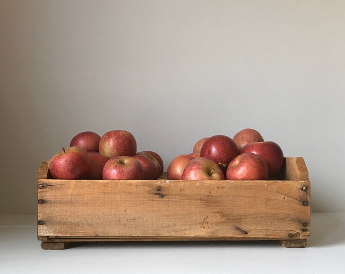 Old Wood Fruit Crate Box Etsy
