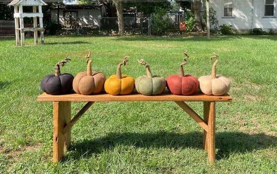 Fabric Pumpkins - Primitive Fall Decor - Sold Separately