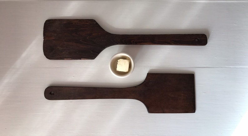 Vintage Wooden Butter Paddles