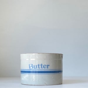 Antique Stoneware Butter Crock Farmhouse Kitchen Crock