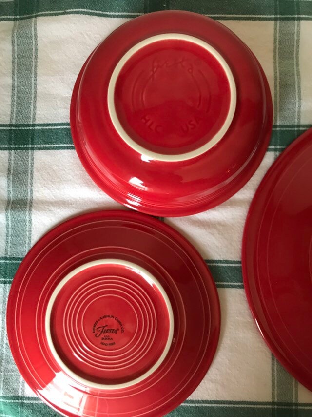 Fiestaware Dishes Red Place Setting for 2 Etsy Canada