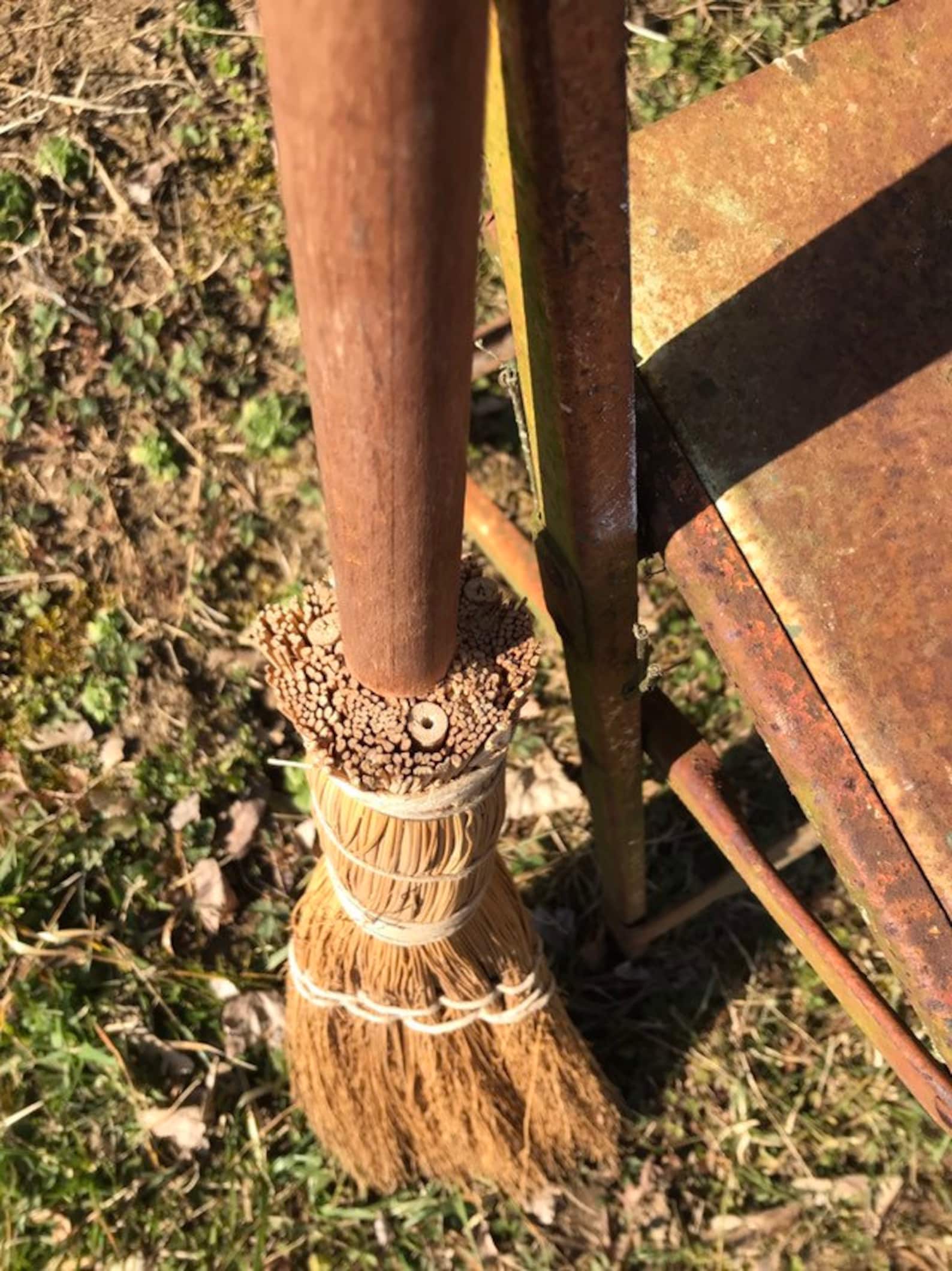 Vintage Handmade Straw Broom Etsy