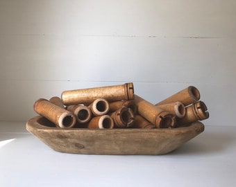 Wooden Spools Vintage - Wood Bobbins - Set of 2