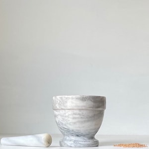 Marble Mortar and Pestle