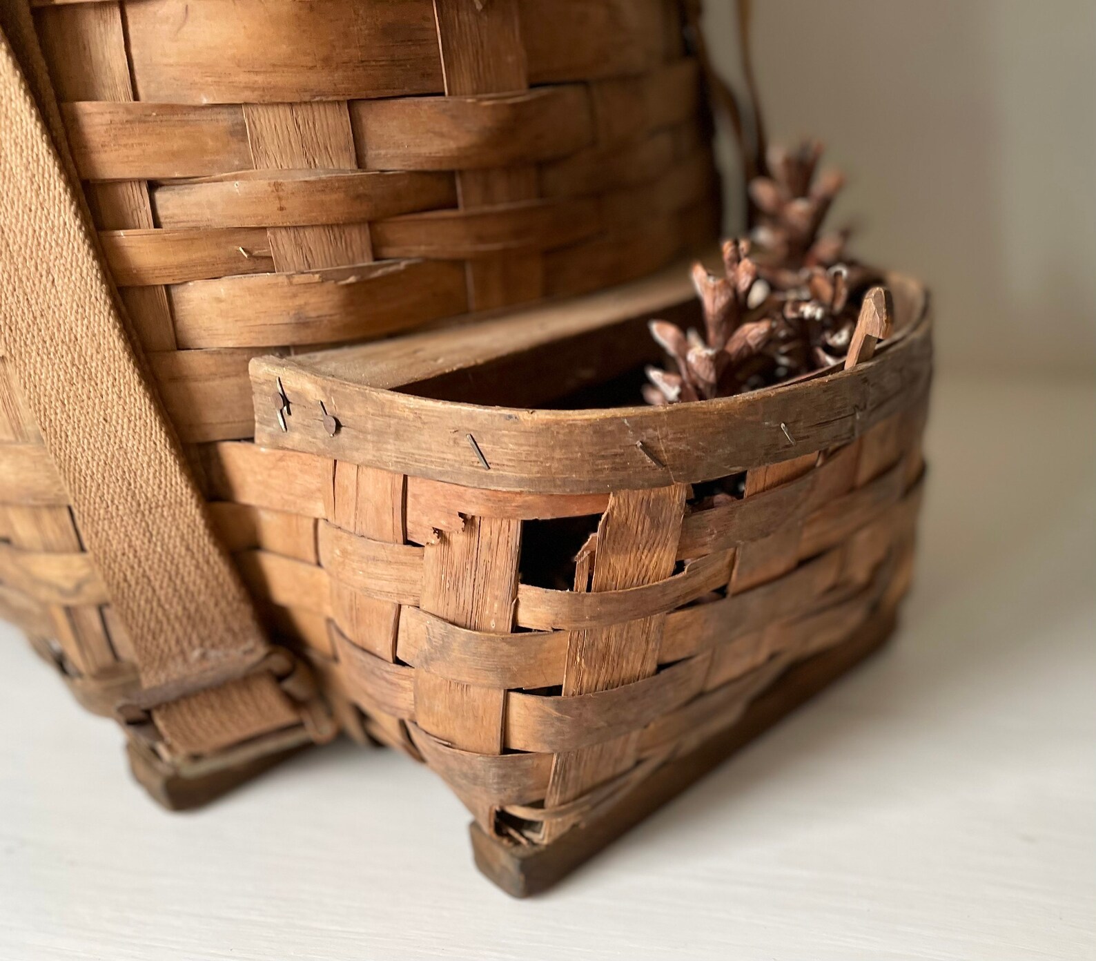 Antique Trappers Adirondack Basket Backpack Basket Hunting Etsy