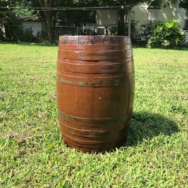 Wood Barrel - Small Barrel - Antique Whiskey Barrel - Oak Barrel