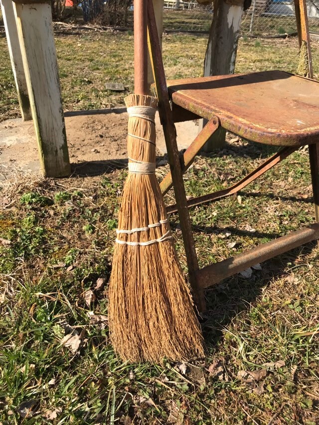 Vintage Handmade Straw Broom Etsy