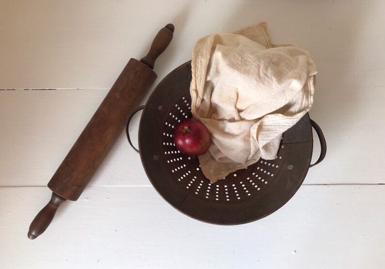 Rustic Farmhouse Kitchen Primitive Colander Strainer