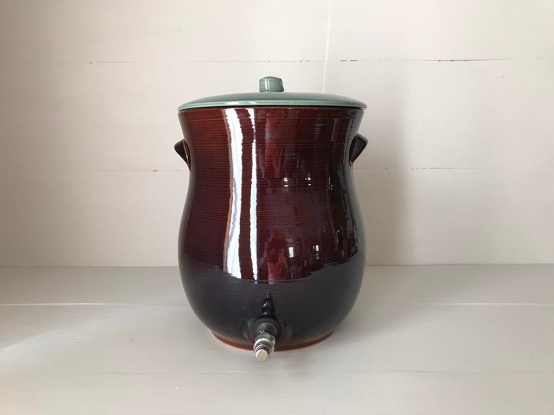 Water Beverage Crock Dispenser Red Wing Crock with Spigot Etsy