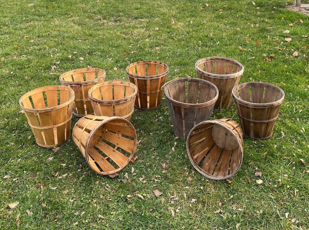 Vintage Half Bushel Farm Baskets Orchard Baskets Etsy