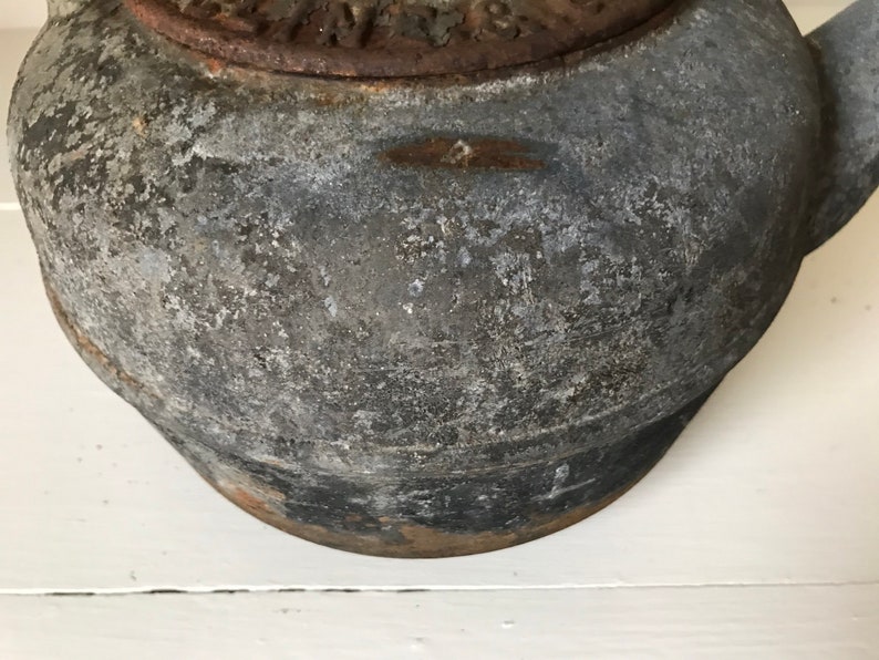 Vintage Cast Iron Kettle Antique Black Kettle Wood Stove Etsy