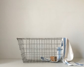 Vintage Wire Locker Basket