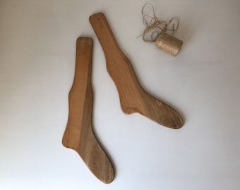 Antique Wooden Sock Stretchers - 24" long