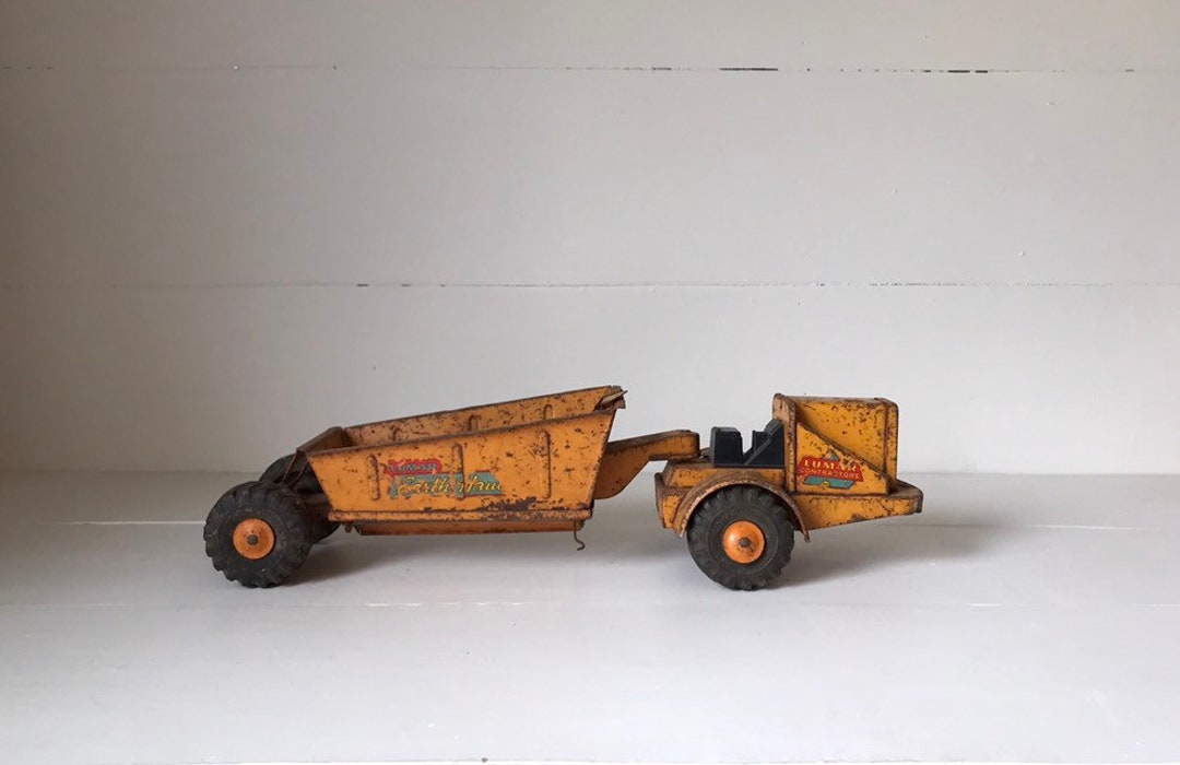 【新品】marx toys HEAVY GAUGE STEEL TRUCKS Vintage Marx Lumar Tin Metal Pressed Steel Red & Gray Dump