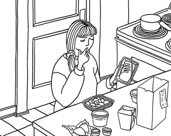 Heather Coloring Page -- DIGITAL DOWNLOAD