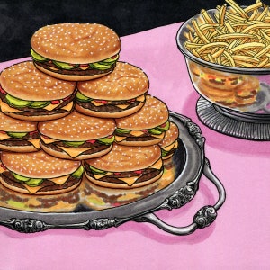 Fancy Burgers – 4"x4" PRINT