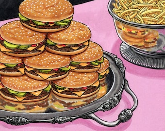 Fancy Burgers – 4"x4" PRINT