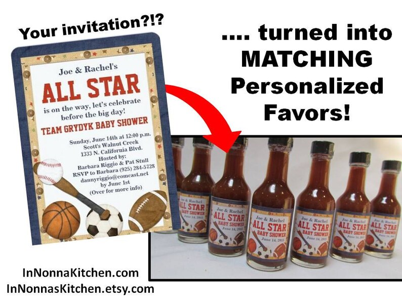 bbq sauce baby shower favors