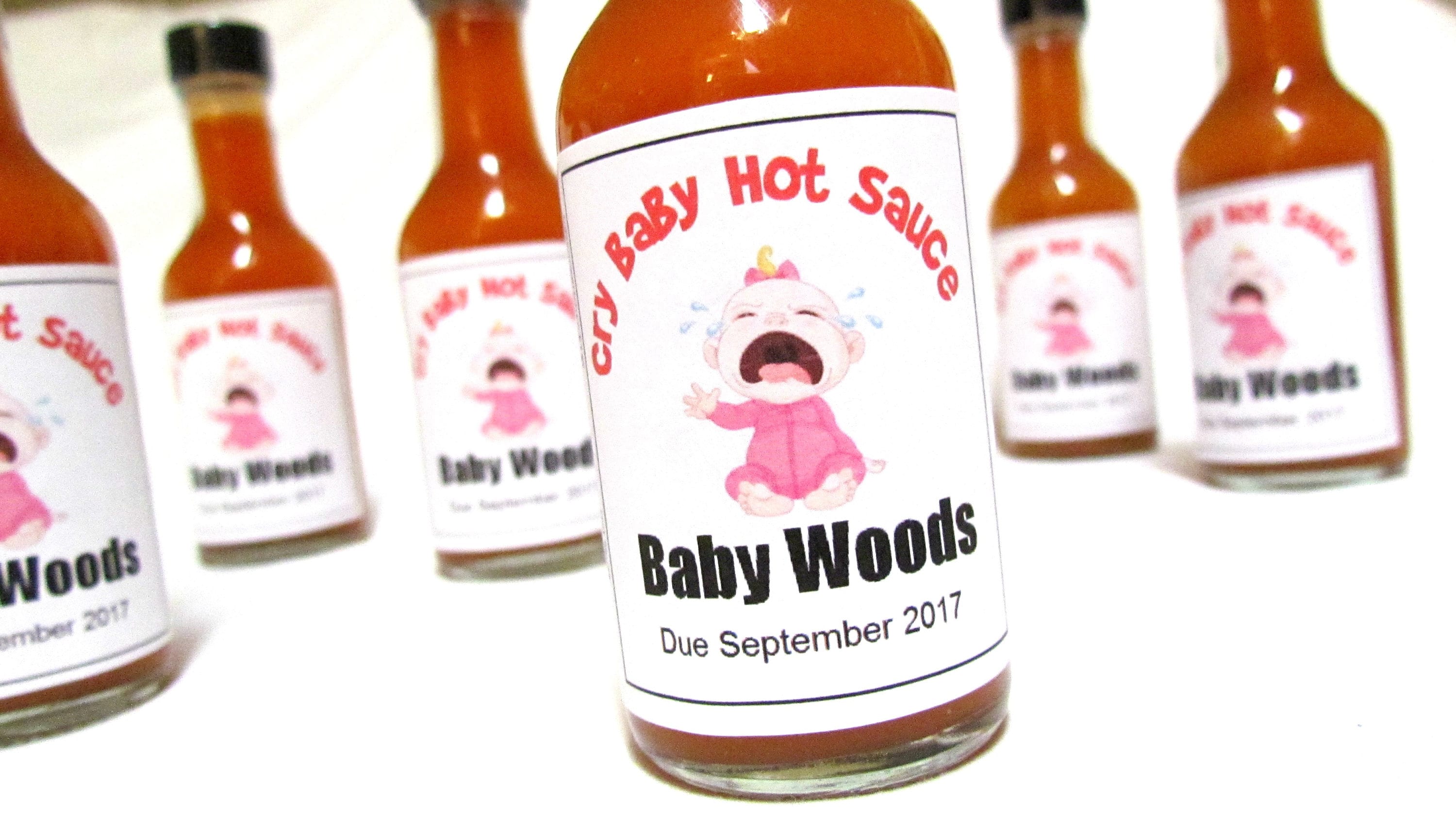 Cry Baby Hot Sauce favors for Baby Shower. Boy Girl Gender Etsy