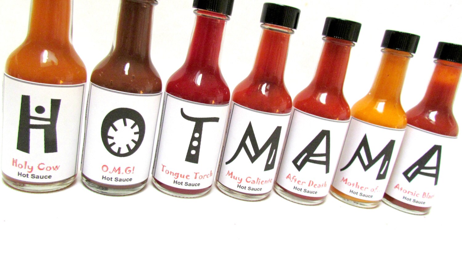 Personalized Hot Sauce Gift Set spell any name or message Etsy
