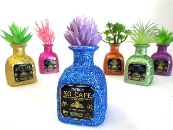 Patron Tequila Bottles Mexican Party Decorations Diy Flower Etsy