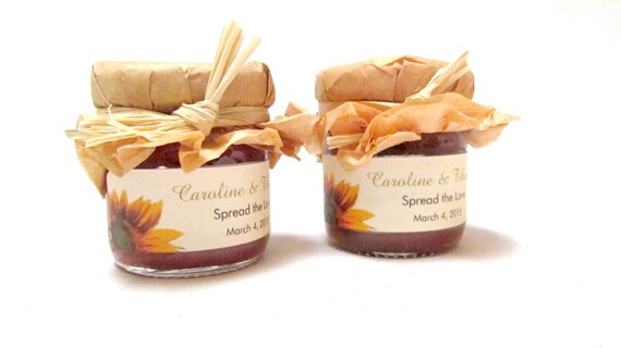 Wedding Favors Rustic Sunflowers Choose Your Jam Favor And Colors Wedding Favors Rustic Sunflowers Choose Your Jam Favor And Colors