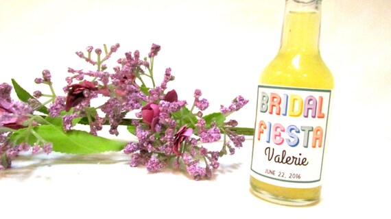 Bridal Fiesta Margaritas, Mojitos, Limoncello, Pina Colada, Appletini Favors. Retro Mexican Wedding Party. Set of 12 personalized gifts Il_570xn
