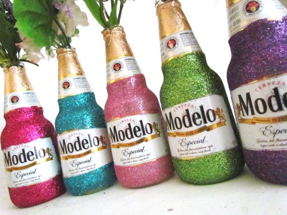 Fiesta Decorations Set Of 6 Mexican Modelo Beer Bottles Diy
