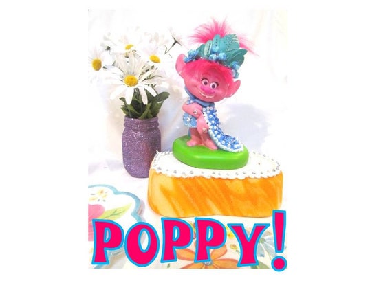 Troll Decoration Poppy Cake Topper Bling Sparkle Centerpiece Doll