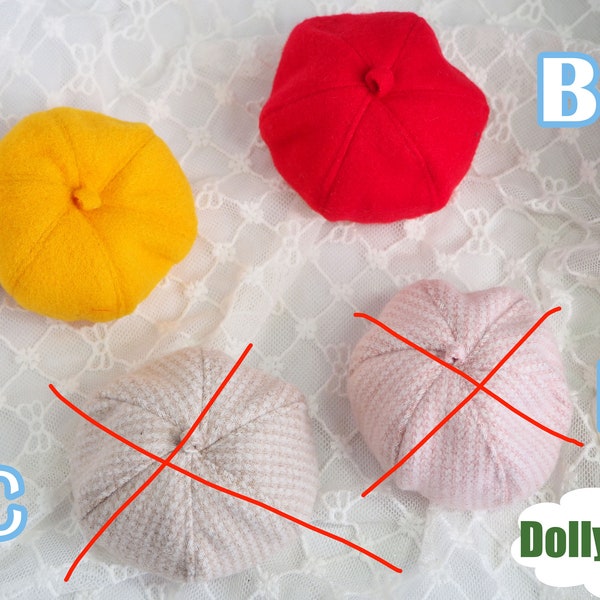 bjd doll clothes Hat Berets [P8020] (2 colors) lati yellow fl pukifee RL ob11