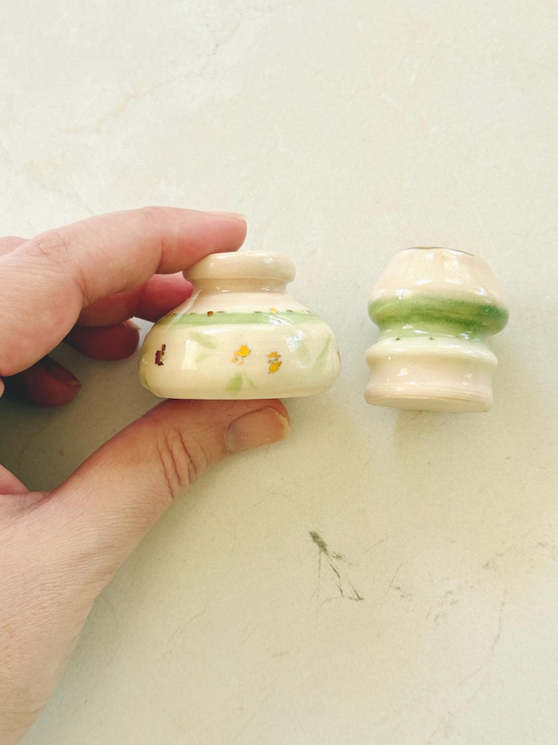Mini Ceramic Bud Vase Set, Handmade Pottery Pair, Small Floral Vessel ...
