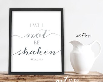 I Will Not Be Shaken Etsy