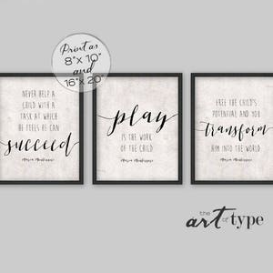 Montessori Education Quote Poster Print INSTANT Download 8x10, 16x20 ...