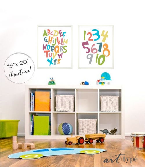 Alphabet Print Poster Abc's INSTANT DOWNLOAD 16x20 Preschool Printable ...