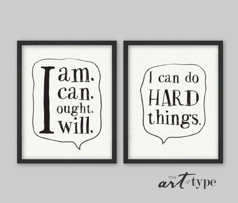 Charlotte Mason Quote Print I am I can I ought I will