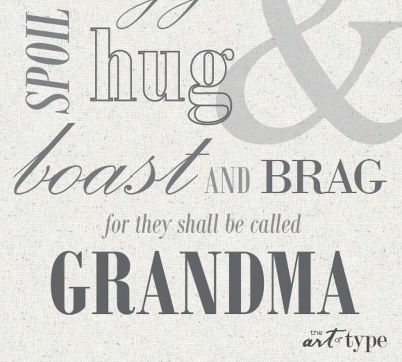 Grandma Print Quote INSTANT DOWNLOAD 8x10 Printable Blessed - Etsy