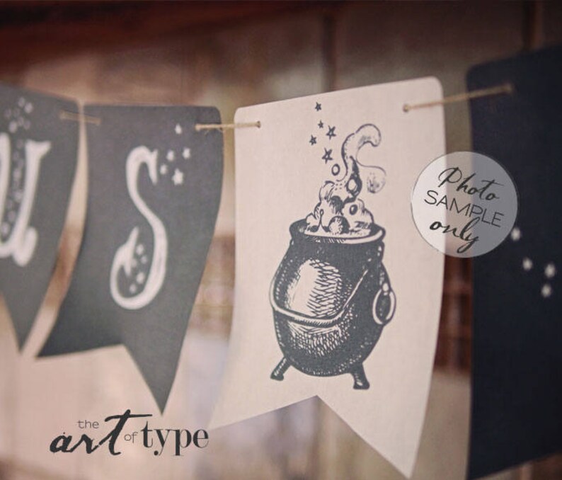 Hocus Pocus PRINTABLE Banner Halloween Garland Instant Etsy