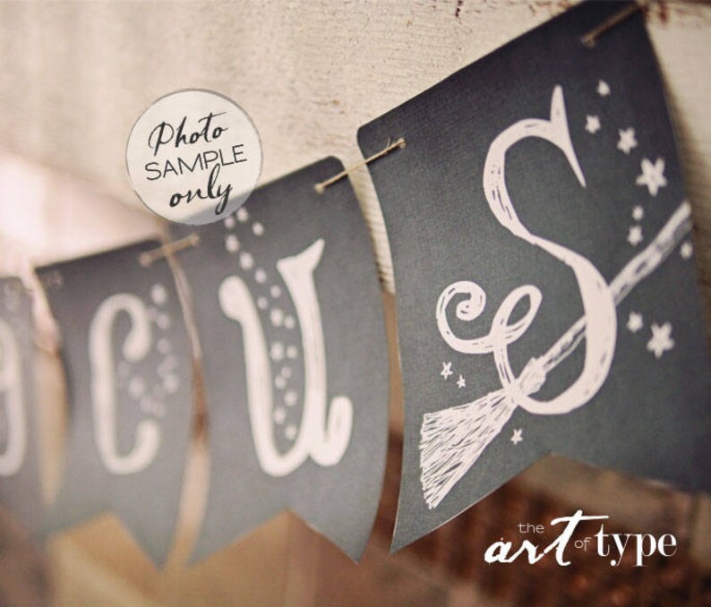 Hocus Pocus PRINTABLE Banner Halloween Garland Instant Etsy Hocus Pocus PRINTABLE Banner Halloween Garland Instant Etsy